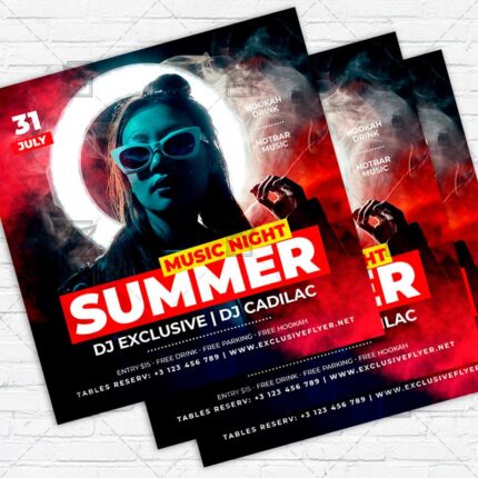 Summer Music Night - Flyer PSD Template | ExclusiveFlyer