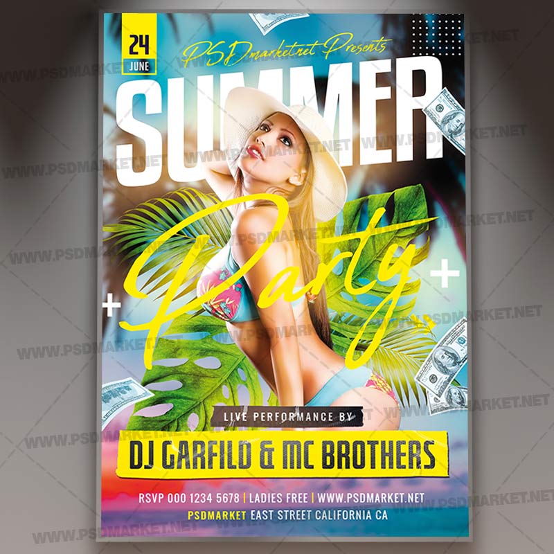 summer_party_dance_psd_template_1.jpg Summer Party Dance PSD Template - Image 1