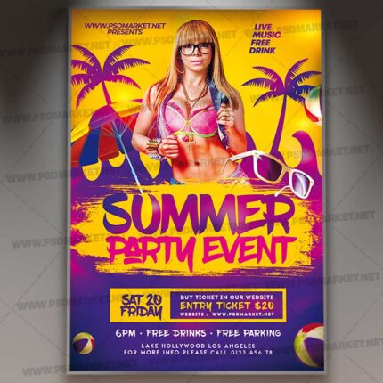 Download Summer Party Event PSD Template 1