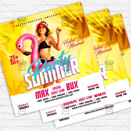 Summer Rooftop Party - Flyer PSD Template | ExclusiveFlyer