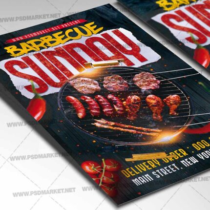 Download Sunday Barbecue PSD Template 2