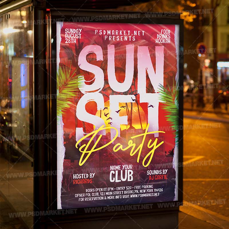 sunset_party_psd_template_3.jpg Download Sunset Party PSD Template 3