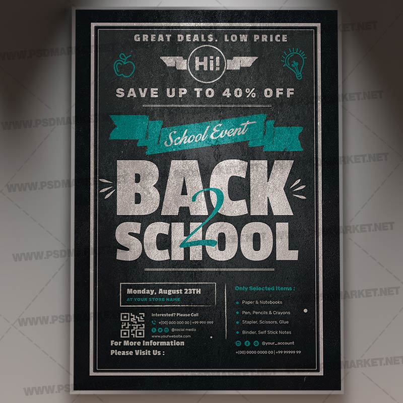 back_to_school_event_psd_template_1.jpg Back To School Event PSD Template - Image 1
