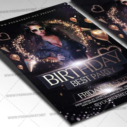 Download Birthday Best Party PSD Template 2