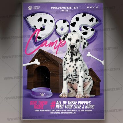 Download Dogs Camp Event PSD Template 1