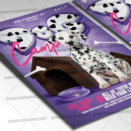 Download Dogs Camp Event PSD Template 2