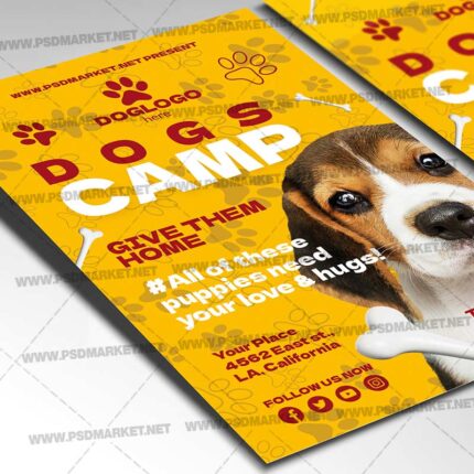 Download Dog Camping PSD Template 2