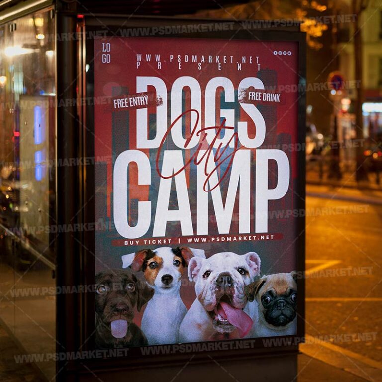 Download Dogs Camp City PSD Template 3