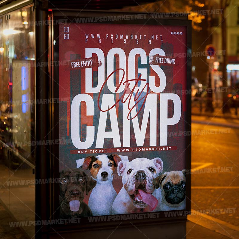 dogs_camp_city_psd_template_3.jpg Download Dogs Camp City PSD Template 3