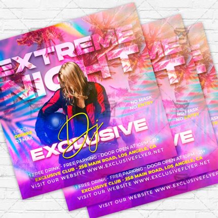 Extreme Night - Flyer PSD Template | ExclusiveFlyer