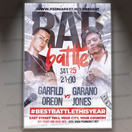 Download Rap Battle PSD Template 1
