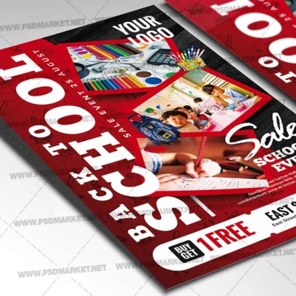 Download School Sale Event PSD Template 2