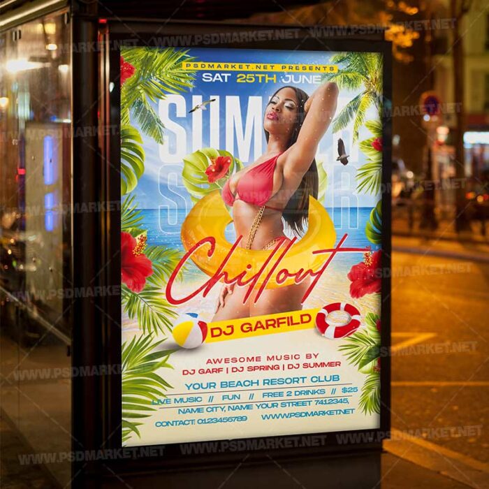 Download Summer Chillout PSD Template 3