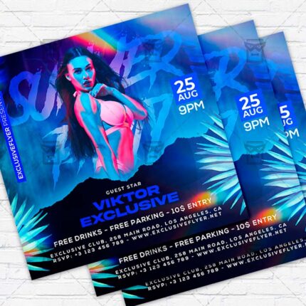 Tropical Dj - Flyer PSD Template | ExclusiveFlyer