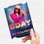 BDay Night - Flyer PSD Template | ExclusiveFlyer