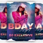 BDay Night - Flyer PSD Template | ExclusiveFlyer