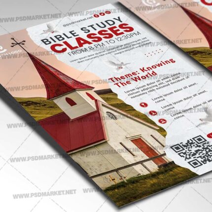 Download Bible Study Classes PSD Template 2