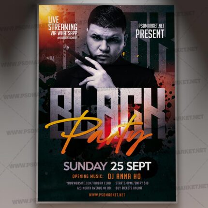 Download Black Club Night PSD Template 1