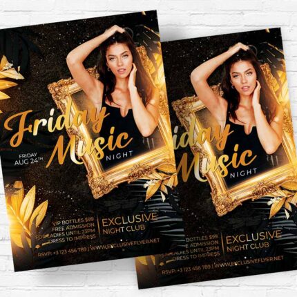 Friday Music Night - Flyer PSD Template | ExclusiveFlyer