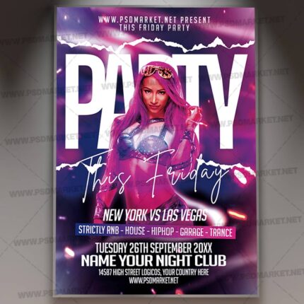 Download Friday Party PSD Template 1