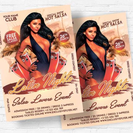 Latin Night - Flyer PSD Template | ExclusiveFlyer
