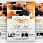 Monday Worship Service - Flyer PSD Template | ExclusiveFlyer