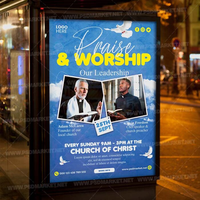 Download Praise and Worship PSD Template 3