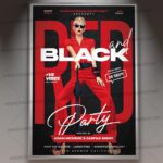 Download Red and Black Party PSD Template 1