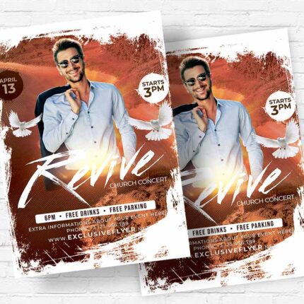 Revive Church Concert - Flyer PSD Template | ExclusiveFlyer