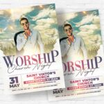 Worship Church - Flyer PSD Template | ExclusiveFlyer
