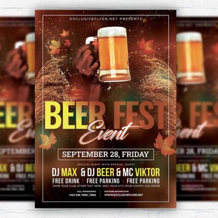 Beer Fest Event - Flyer PSD Template | ExclusiveFlyer
