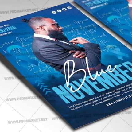 Download Blue November Day PSD Template 2