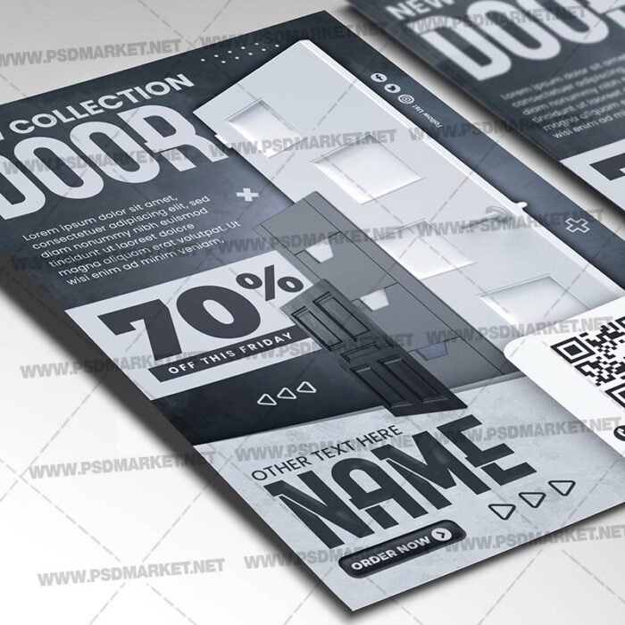 Download Door Company PSD Template Flyer | PSDmarket