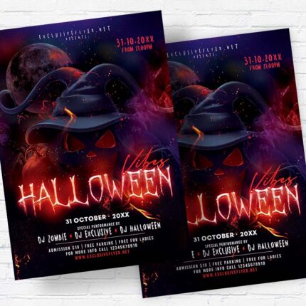 Halloween Vibes- Flyer PSD Template | ExclusiveFlyer