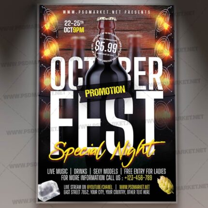 Download Oktoberfest Party PSD Template 1