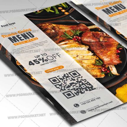 Download Thanksgiving Menu 2023 PSD Template 2
