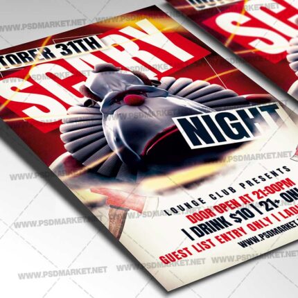 Download Scary Night Party PSD Template 2