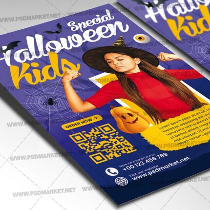 Download Special Kids Halloween PSD Template 2