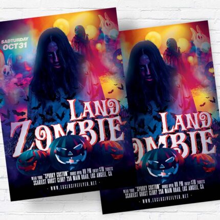 Zombie Land- Flyer PSD Template | ExclusiveFlyer