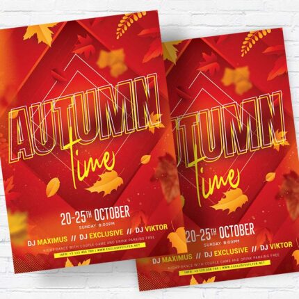 Autumn Time - Flyer PSD Template | ExclusiveFlyer