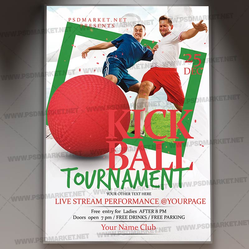 Download Kickball Tournament PSD Template Flyer PSDmarket