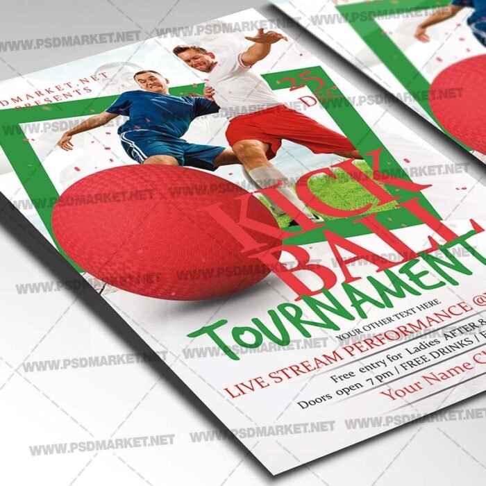 Download Kickball Tournament PSD Template Flyer PSDmarket