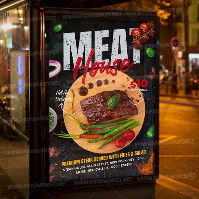 Download Meat House PSD Template 3