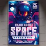Download Space Party PSD Template 1