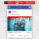 Bloody Halloween Animated Flyer PSD Template