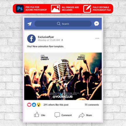 Karaoke Night Animated Flyer PSD Template
