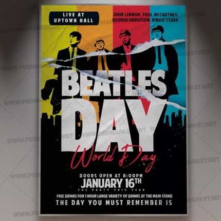 Download Beatles PSD Template 1