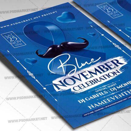 Download Blue November Celebration PSD Template 2