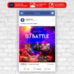 Dj Battle Night Animated Flyer PSD Template