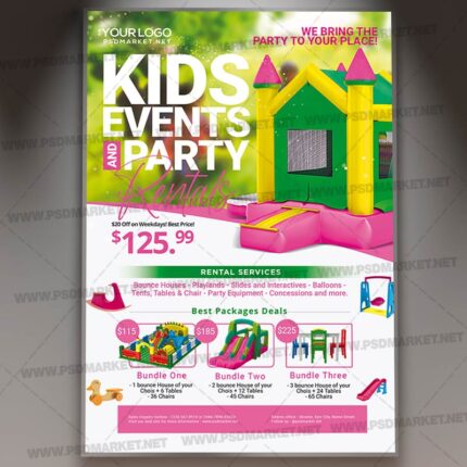Download Event Party Rentals Card Printable Template 1
